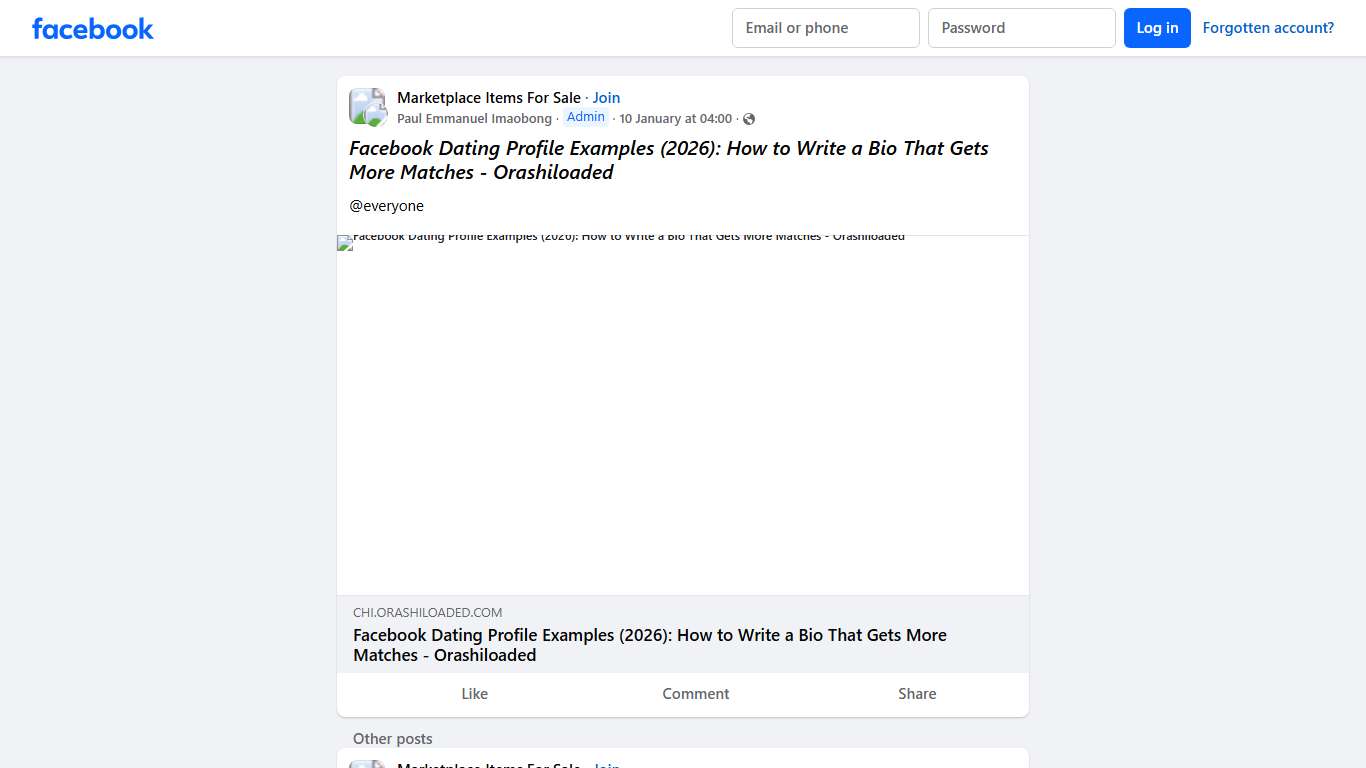 Marketplace Items For Sale # ***Facebook Dating Profile Examples (2026): How to Write a Bio That Gets More Matches - Orashiloaded*** Facebook